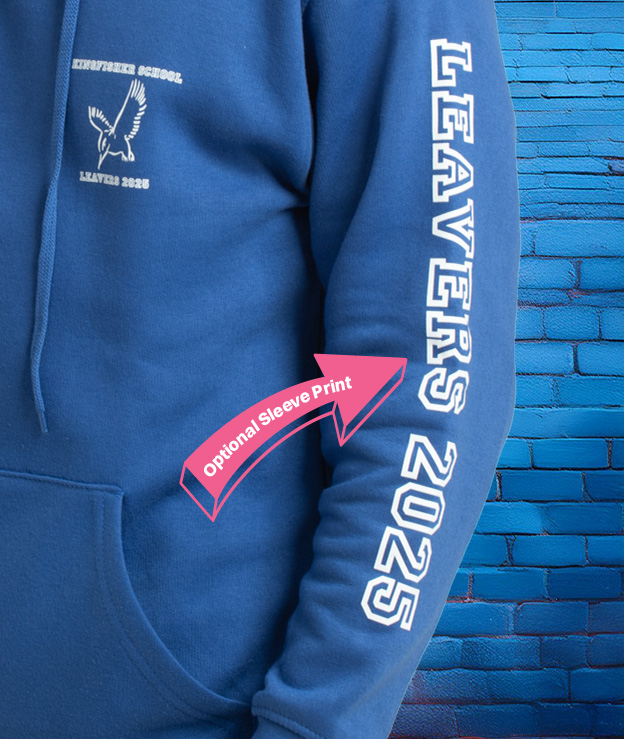 leaver hoodies with option sleeve prints